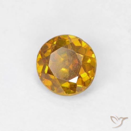 Esfalerita Amarelo dourado Natural 0.48ct, Redondo, SI-I1
