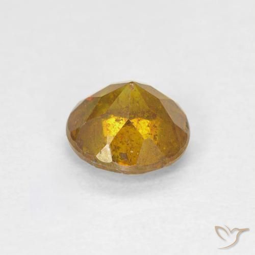 Esfalerita Marrom dourado Natural 0.95ct, Redondo, SI-I1