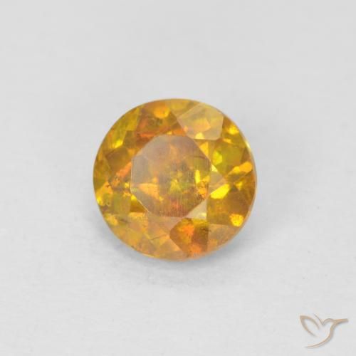 Esfalerita Marrom dourado Natural 0.95ct, Redondo, SI-I1