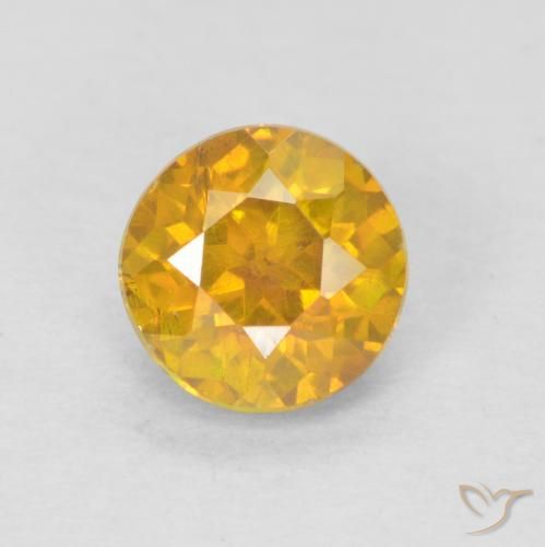 0.69ct Natural Dourado-Laranja Esfalerita, Redondo, SI-I1
