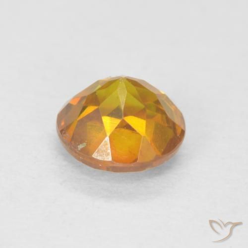 Esfalerita Dourado-Laranja Natural 0.69ct, Redondo, SI-I1