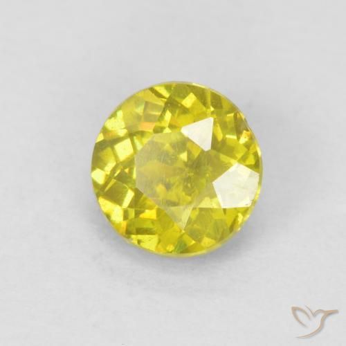 Esfalerita Milho amarelo Natural 0.60ct, Redondo, SI-I1