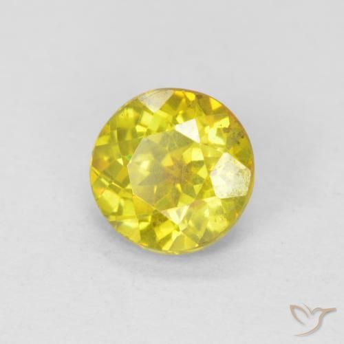Esfalerita Amarelo acastanhado Natural 1.05ct, Redondo, SI-I1