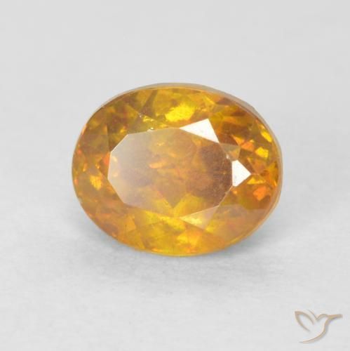 Esfalerita Laranja escuro-dourado Natural 0.91ct, oval, VS-SI