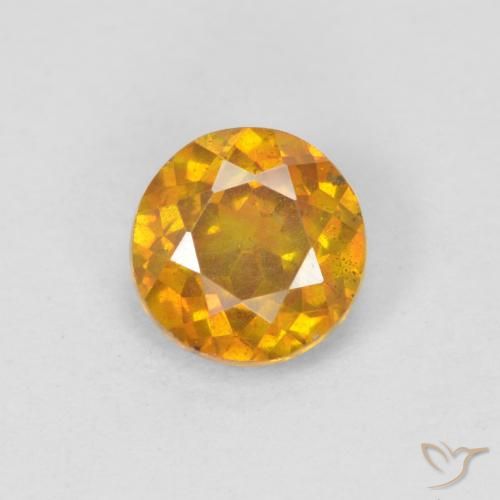 Esfalerita dourado natural 1,00ct, corte redondo, VS-SI