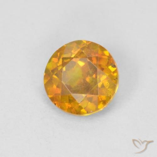 Esfalerita dourado natural 1,00ct, corte redondo, VS-SI
