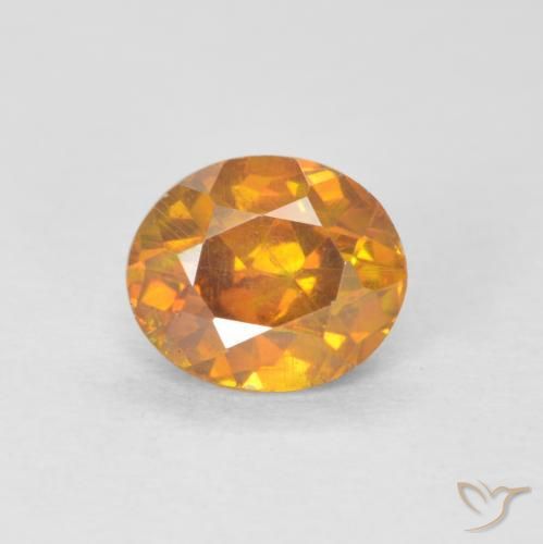 1.19ct Natural terra laranja Esfalerita, oval, VS-SI