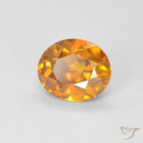 Esfalerita terra laranja Natural 1.19ct, oval, VS-SI