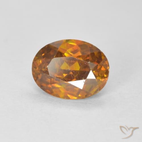 Esfalerita Medium Dark-Orange Natural 1.91ct, oval, VS-SI