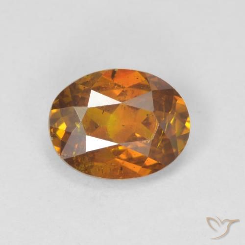 1.71ct Natural Laranja acastanhado Esfalerita, oval, VS-SI