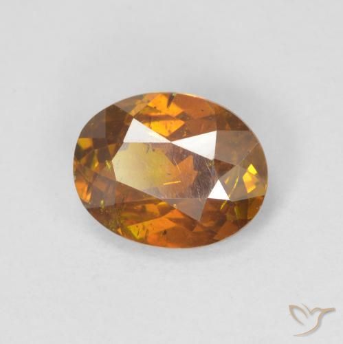Esfalerita Laranja acastanhado Natural 1.71ct, oval, VS-SI
