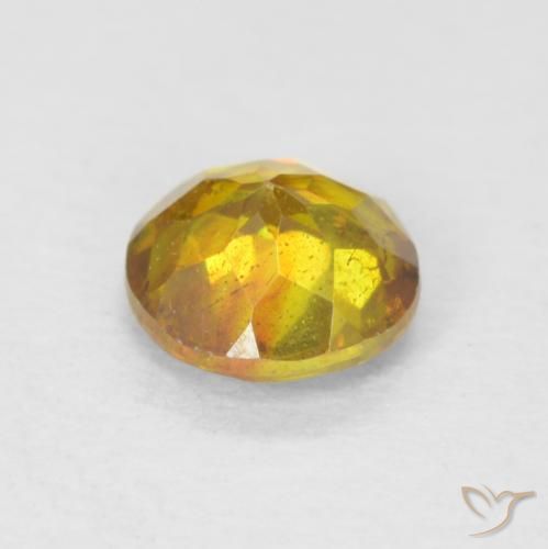 Esfalerita Laranja escuro-dourado Natural 0.66ct, Redondo, SI-I1