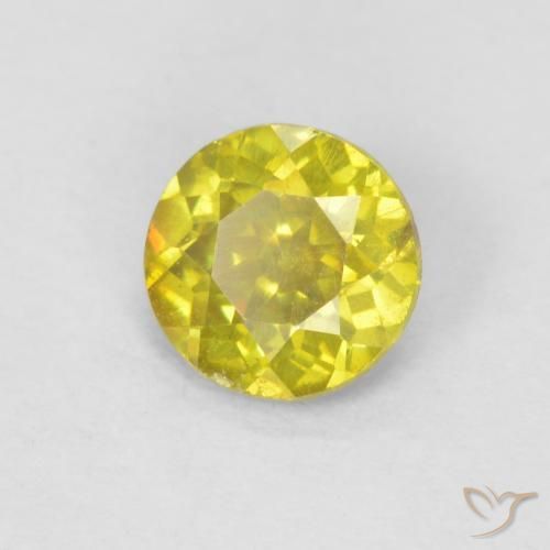 Esfalerita Amarelo acastanhado Natural 0.47ct, Redondo, SI-I1