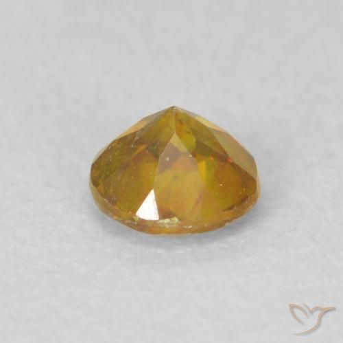 Esfalerita Laranja Médio Natural 0.29ct, Redondo, VS-SI