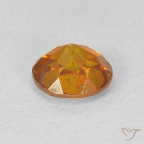 Esfalerita damasco laranja Natural 0.61ct, Redondo, VS-SI
