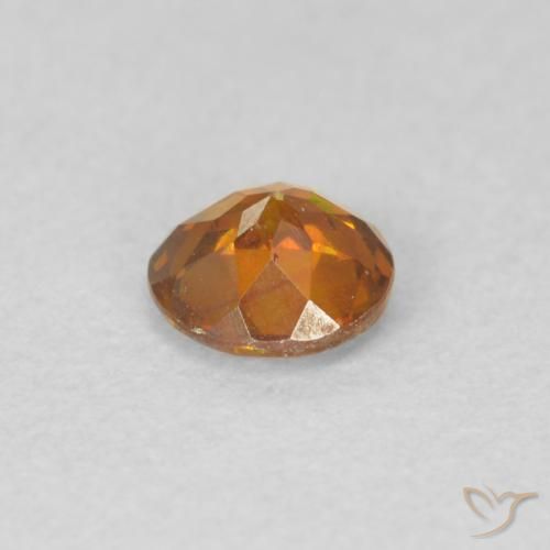 Esfalerita laranja marrom Natural 0.40ct, Redondo, VS-SI