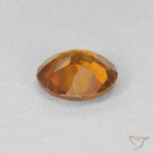 Esfalerita laranja marrom Natural 0.47ct, Redondo, VS-SI