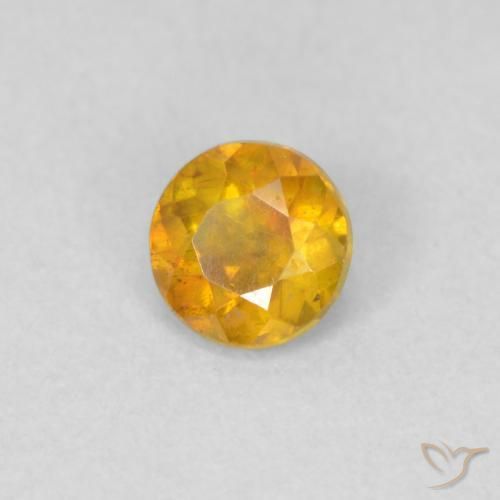 Esfalerita Dourado Escuro Natural 0.34ct, Redondo, VS-SI
