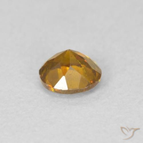 Esfalerita Laranja Médio Natural 0.36ct, Redondo, VS-SI