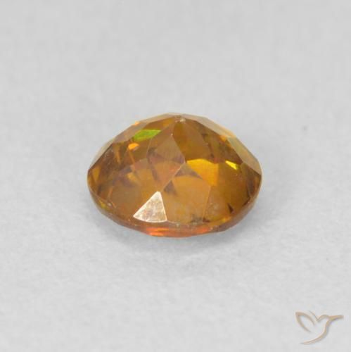Esfalerita laranja marrom Natural 0.58ct, Redondo, VS-SI