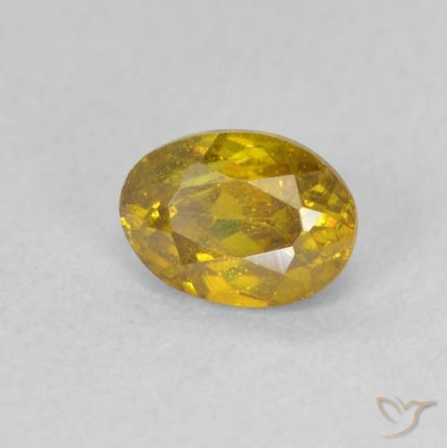 Esfalerita ouro profundo Natural 0.83ct, oval, VS-SI