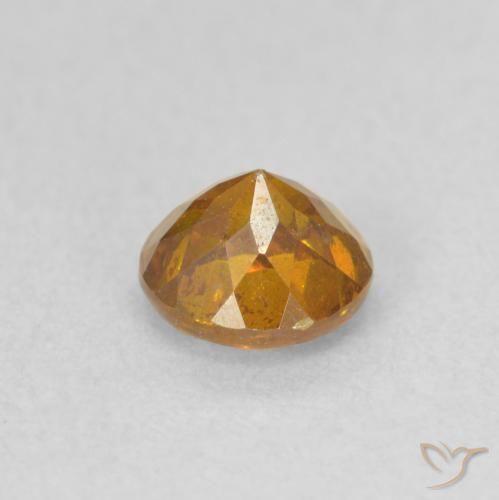 Esfalerita Laranja Médio Natural 0.91ct, Redondo, VS-SI