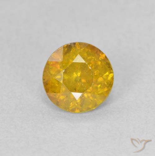 0.77ct Natural Ouro Esfalerita, Redondo, VS-SI