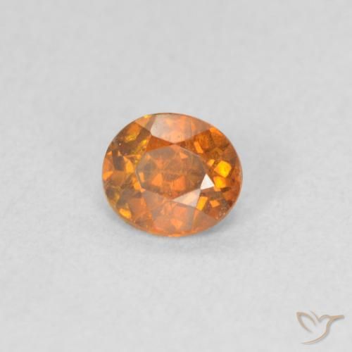 Esfalerita Laranja Médio Natural 0.43ct, oval, VS-SI