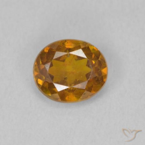 0.74ct Natural Laranja acastanhado Esfalerita, oval, VS-SI, Photo A
