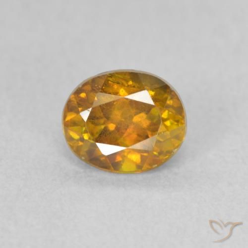 0.94ct Natural ouro médio Esfalerita, oval, SI