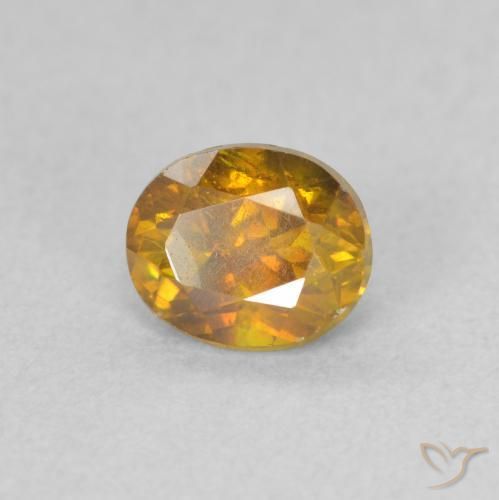 Esfalerita ouro médio Natural 0.94ct, oval, SI