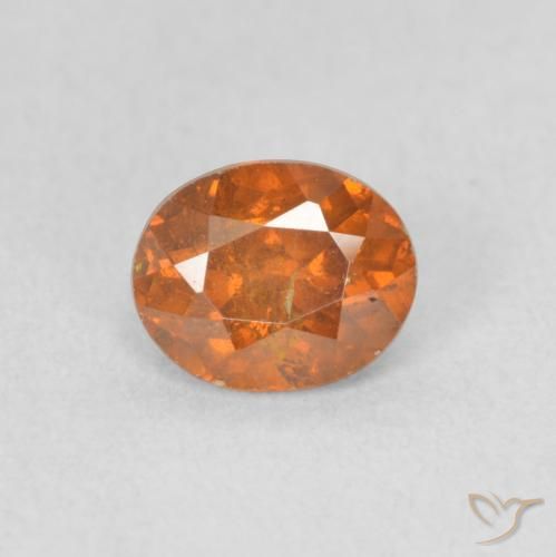 0.82ct Natural Laranja Profundo Esfalerita, oval, SI
