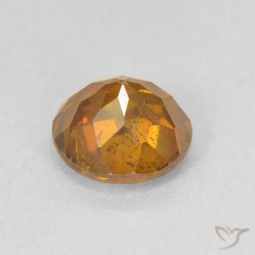Esfalerita laranja marrom Natural 1.37ct, Redondo, VS-SI