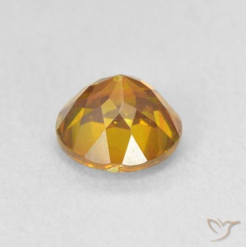 Esfalerita Laranja brilhante Natural 1.06ct, Redondo, VS-SI