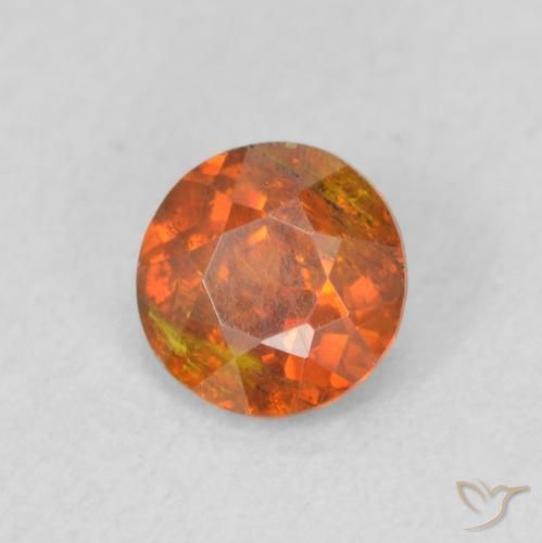 Esfalerita Laranja terroso Natural 0.52ct, Redondo, SI