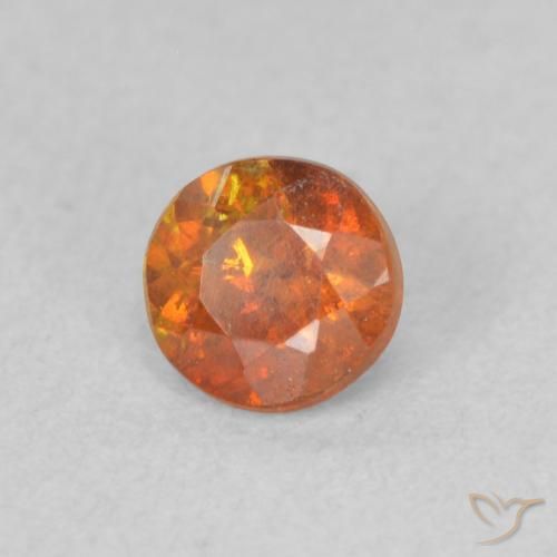 Esfalerita Laranja acastanhado Natural 0.48ct, Redondo, SI