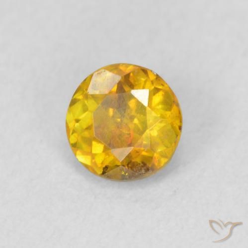 Esfalerita Dourado-Laranja Natural 0.53ct, Redondo, SI