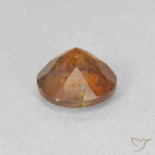 Esfalerita Laranja Profundo Natural 0.65ct, Redondo, SI