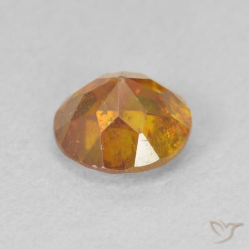 Esfalerita laranja marrom Natural 0.78ct, Redondo, SI