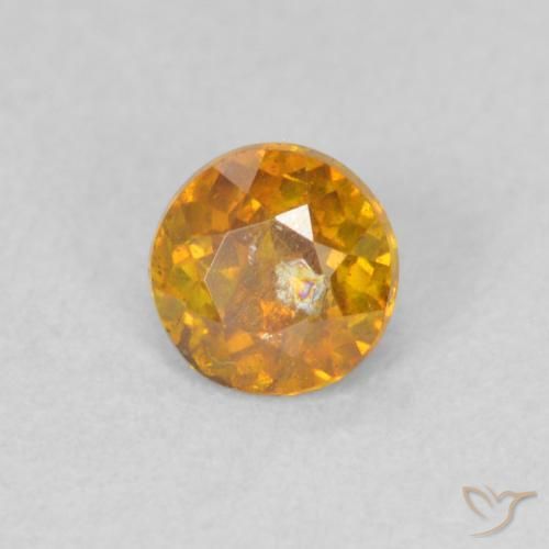 Esfalerita Laranja escuro Natural 0.44ct, Redondo, SI