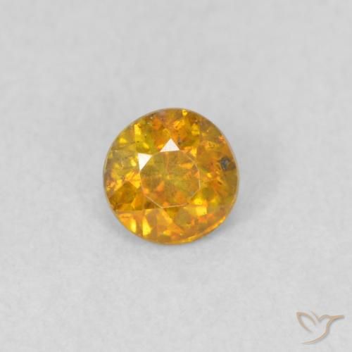 0.27ct Natural ouro médio Esfalerita, Redondo, SI