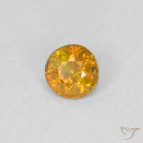 Esfalerita ouro médio Natural 0.27ct, Redondo, SI