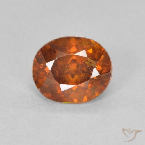 0.93ct Natural Laranja Profundo Esfalerita, oval, VS-SI