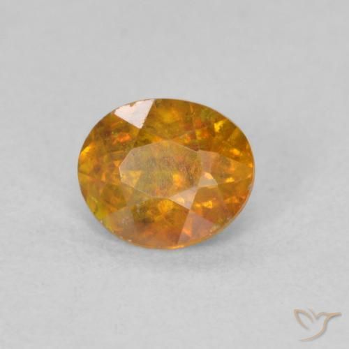Esfalerita Medium Light-Orange Natural 0.62ct, oval, VS-SI