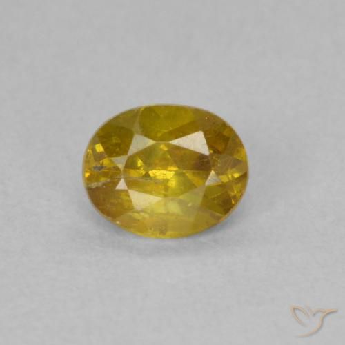 0.52ct Natural Amarelo acastanhado Esfalerita, oval, VS-SI