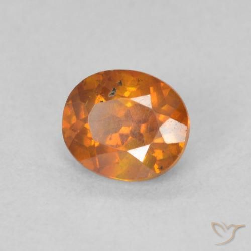 Esfalerita Laranja Médio Natural 0.66ct, oval, SI