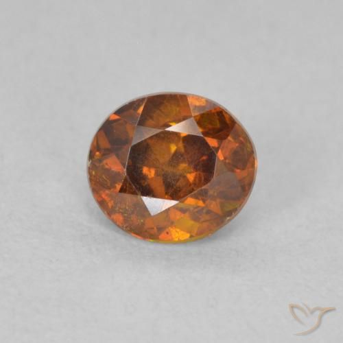 0.68ct Natural Laranja Médio Esfalerita, oval, VS-SI