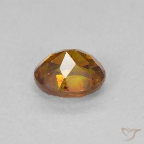 Esfalerita Laranja Médio Natural 0.68ct, oval, VS-SI