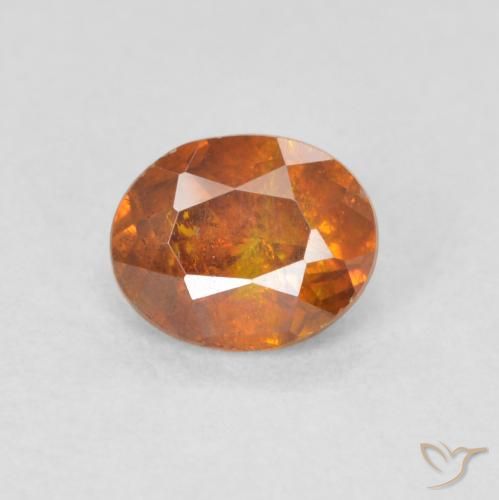 0.68ct Natural Laranja acastanhado Esfalerita, oval, SI