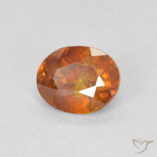 Esfalerita Laranja acastanhado Natural 0.68ct, oval, SI